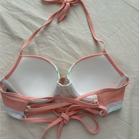 Aerie Women's Striped Bikini Top 34A Multicolor Underwire Swimwear - Picture 3 of 3